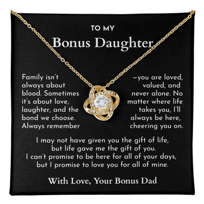 “Life Gave Me the Gift of You” Bonus Daughter Necklace from Bonus Dad