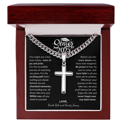Customized Graduation Cross Necklace - Bill and Dot's Finds
