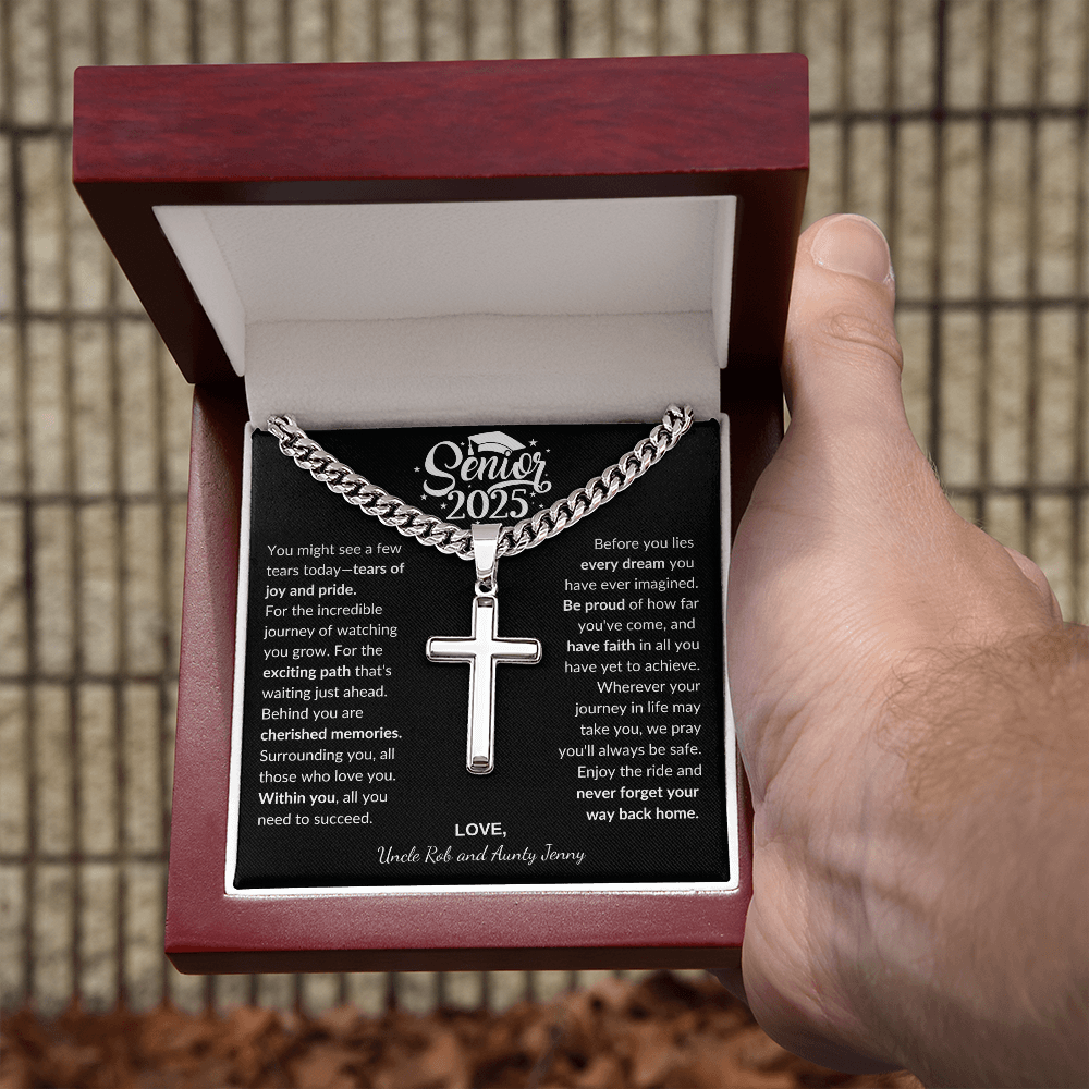 Customized Graduation Cross Necklace - Bill and Dot's Finds