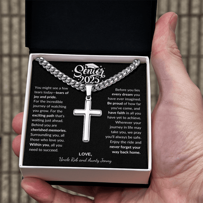 Customized Graduation Cross Necklace - Bill and Dot's Finds