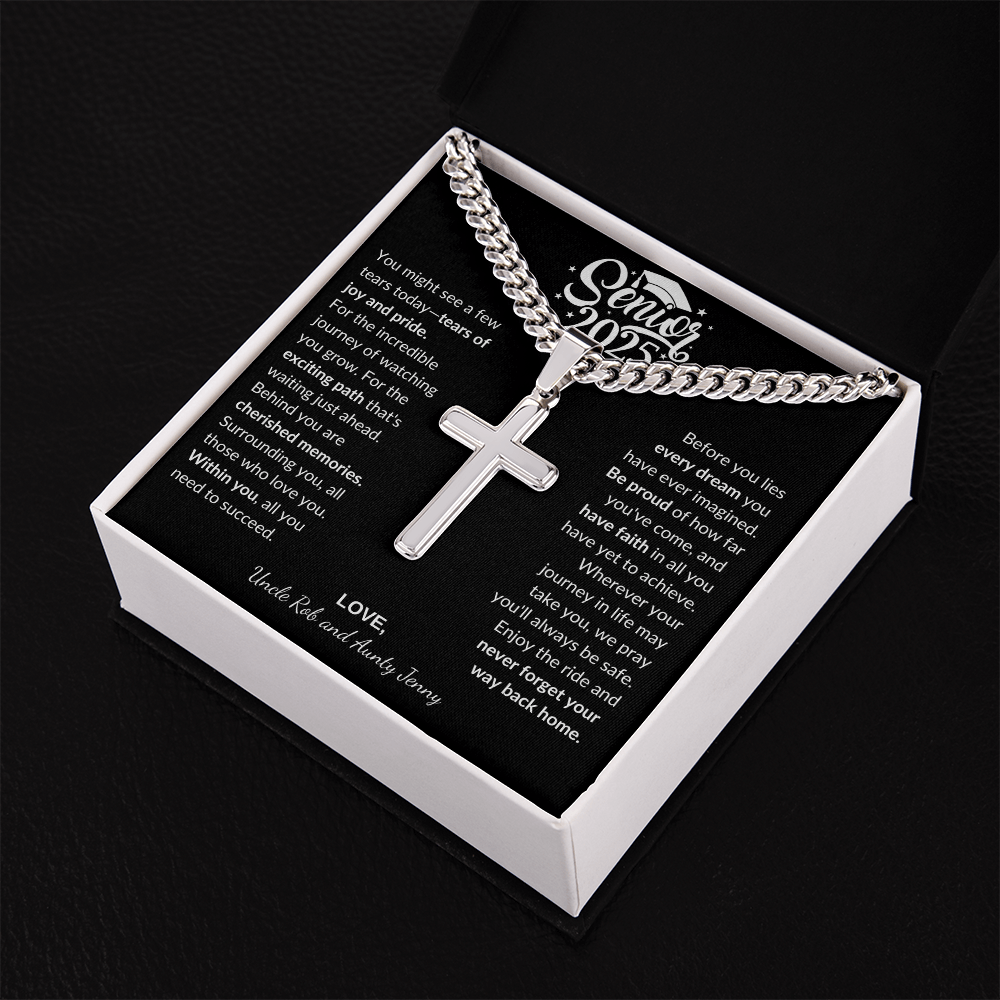 Customized Graduation Cross Necklace - Bill and Dot's Finds