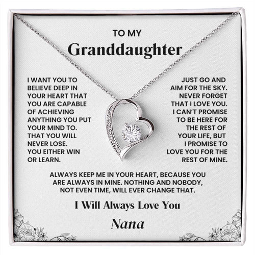 Personalized Granddaughter Necklace | Believe