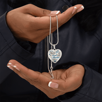 Daughter Heart Shaped Pendant - My Little Girl - Bill and Dot's Finds