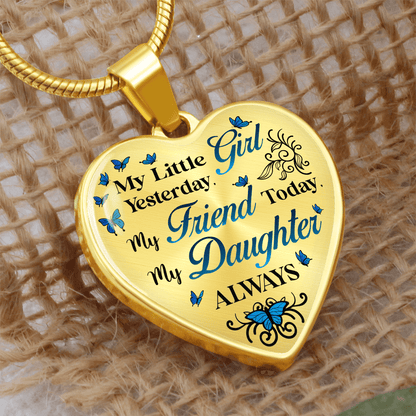 Daughter Heart Shaped Pendant - My Little Girl - Bill and Dot's Finds
