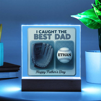 We Caught the Best Dad – Personalized Acrylic Plaque