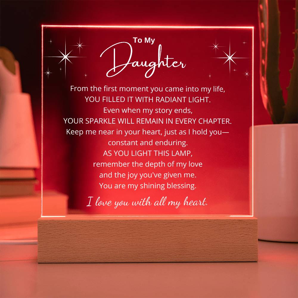 Radiant Love LED Plaque for Daughter