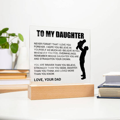 Radiant Dad-Daughter Plaque Gift