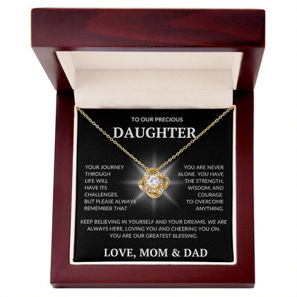Daughter's Love Knot Necklace