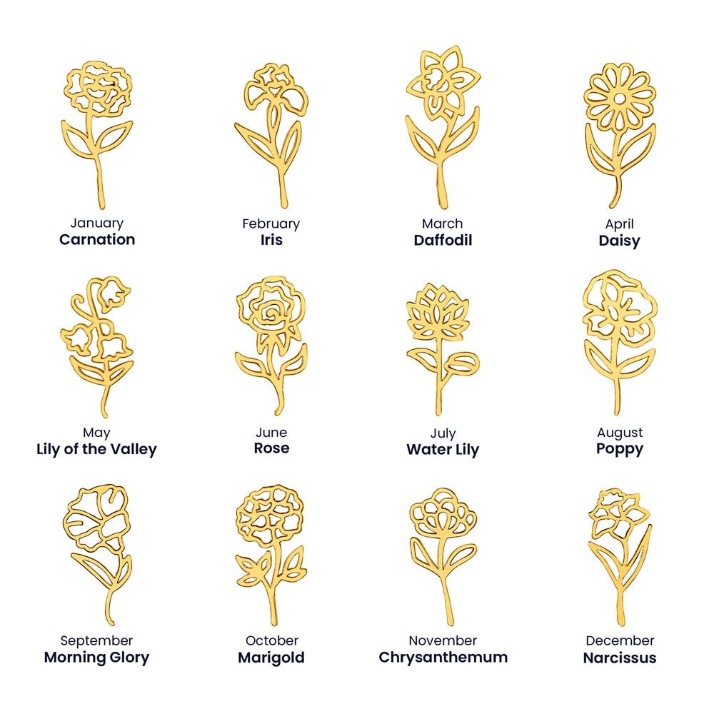 Personalized Birth Flower Name Necklace – From Daughter to Mom - Bill and Dot's Finds