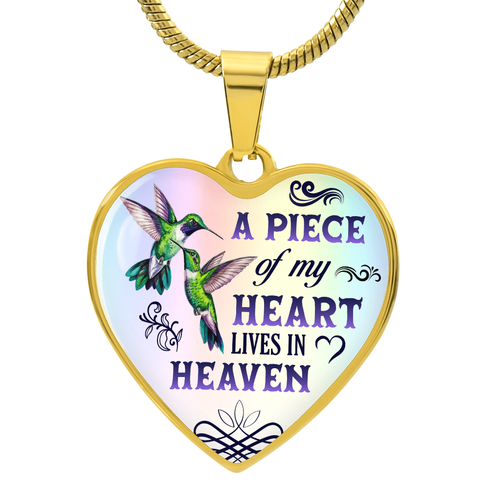 Piece of My Heart Lives in Heaven - Heart Pendant - Bill and Dot's Finds