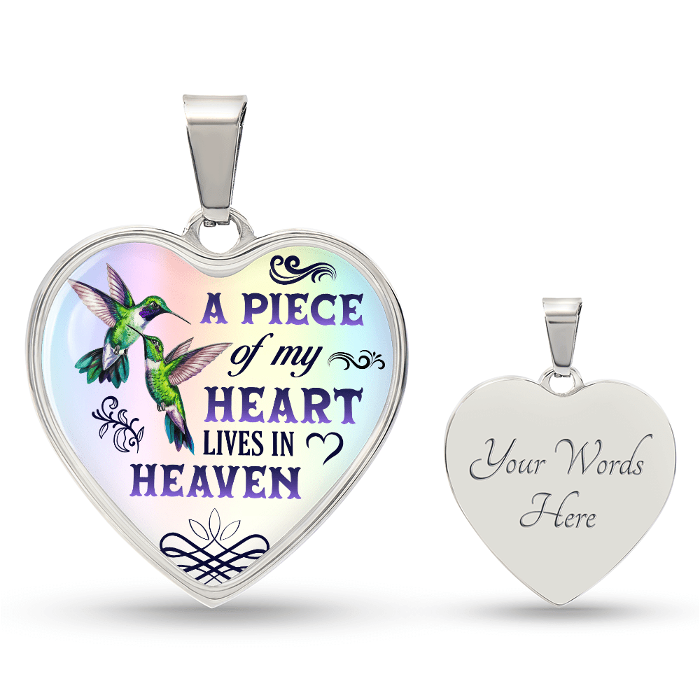 Piece of My Heart Lives in Heaven - Heart Pendant - Bill and Dot's Finds
