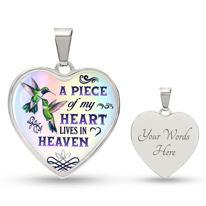 Piece of My Heart Lives in Heaven - Heart Pendant - Bill and Dot's Finds