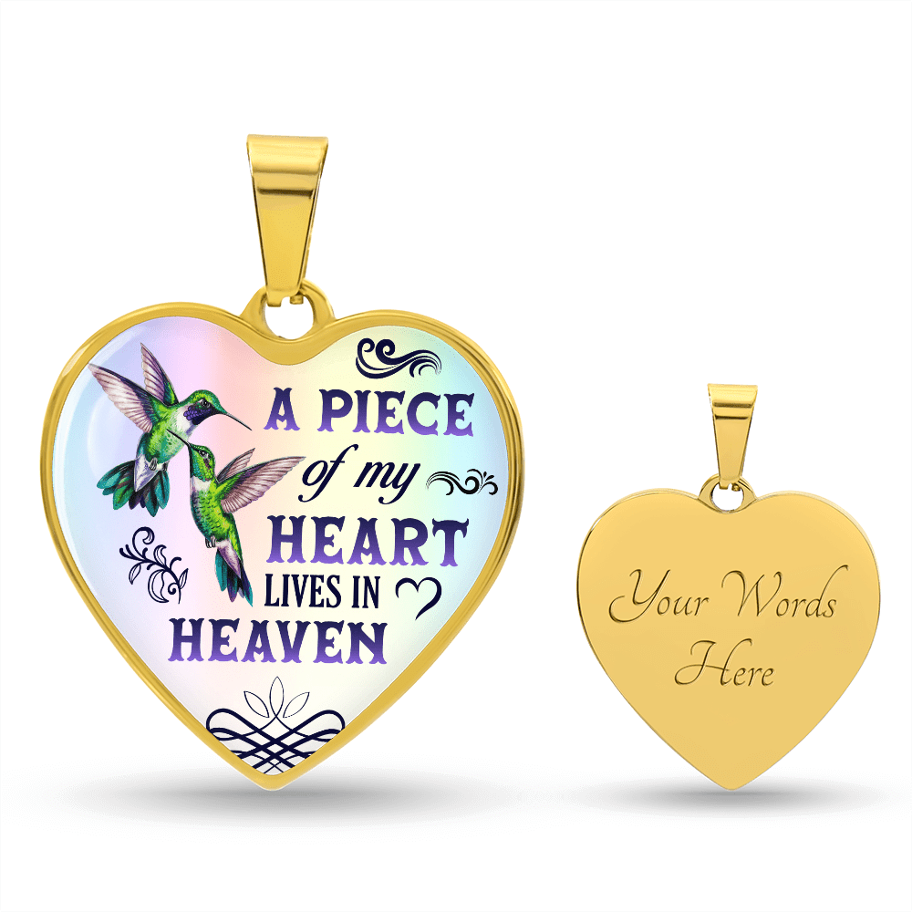 Piece of My Heart Lives in Heaven - Heart Pendant - Bill and Dot's Finds