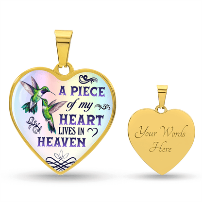 Piece of My Heart Lives in Heaven - Heart Pendant - Bill and Dot's Finds