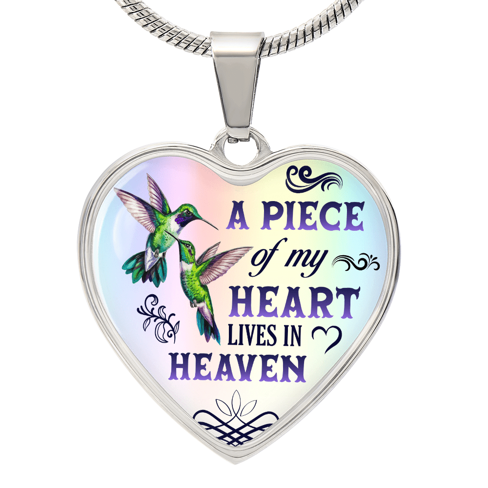 Piece of My Heart Lives in Heaven - Heart Pendant - Bill and Dot's Finds