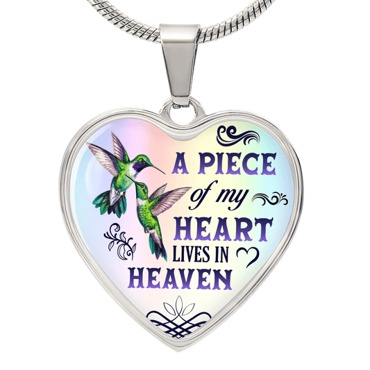 Piece of My Heart Lives in Heaven - Heart Pendant - Bill and Dot's Finds