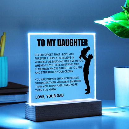 Radiant Dad - Daughter Plaque Gift - Bill and Dot's Finds