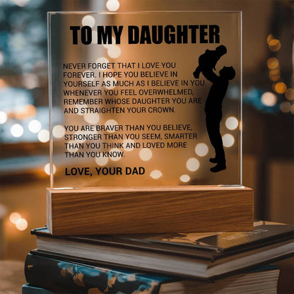 Radiant Dad - Daughter Plaque Gift - Bill and Dot's Finds
