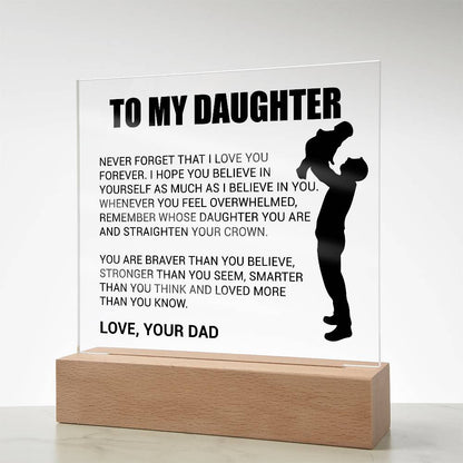 Radiant Dad - Daughter Plaque Gift - Bill and Dot's Finds