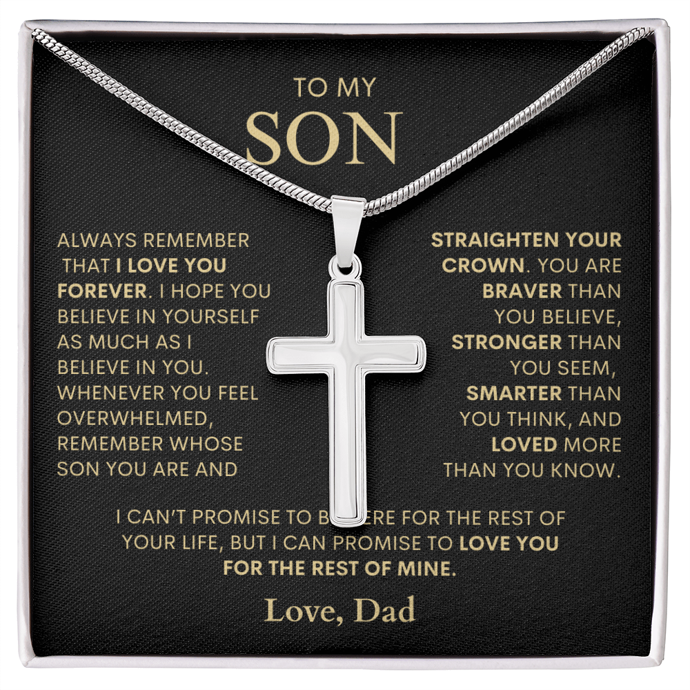 Son - Always Remember | Artisan Cross Necklace - Bill and Dot's Finds