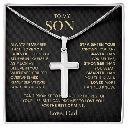 Son - Always Remember | Artisan Cross Necklace - Bill and Dot's Finds