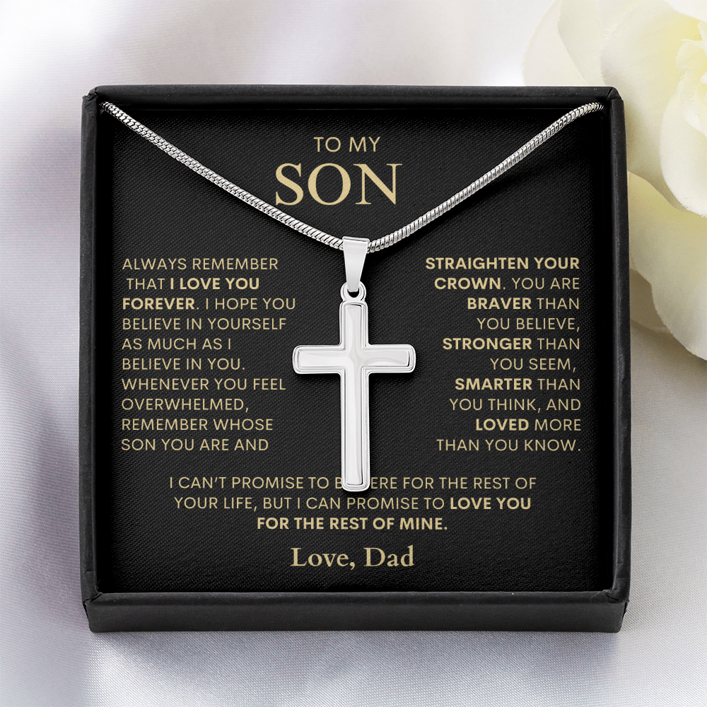 Son - Always Remember | Artisan Cross Necklace - Bill and Dot's Finds