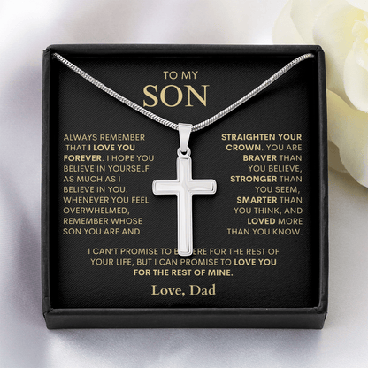 Son - Always Remember | Artisan Cross Necklace - Bill and Dot's Finds