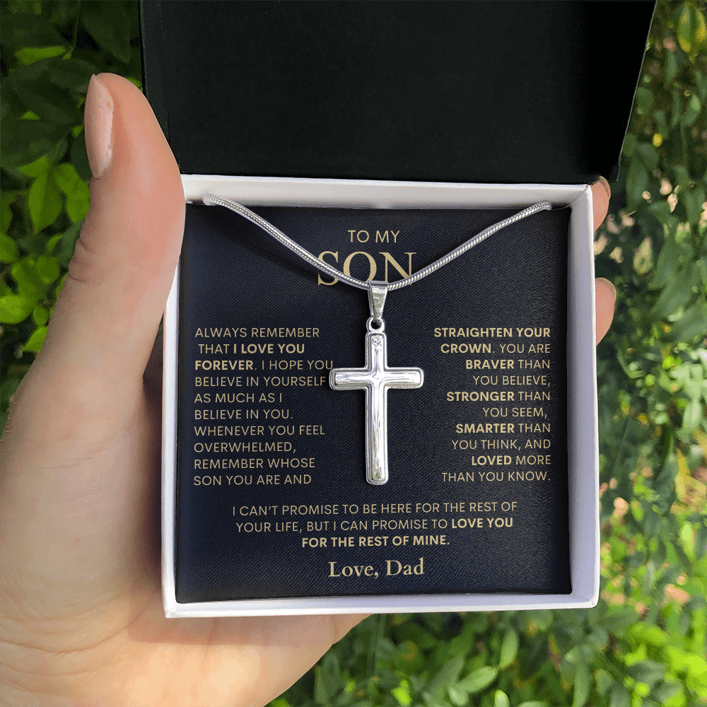 Son - Always Remember | Artisan Cross Necklace - Bill and Dot's Finds