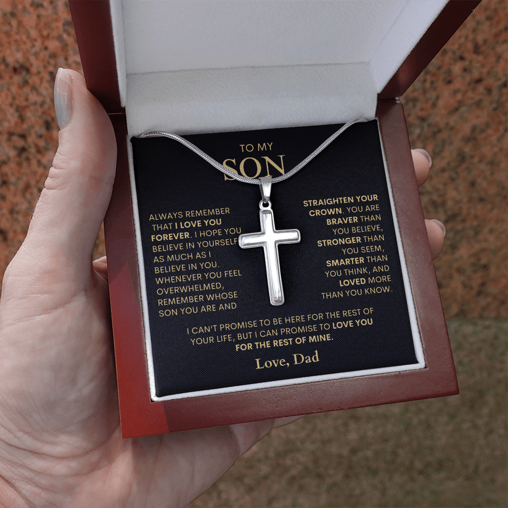 Son - Always Remember | Artisan Cross Necklace - Bill and Dot's Finds