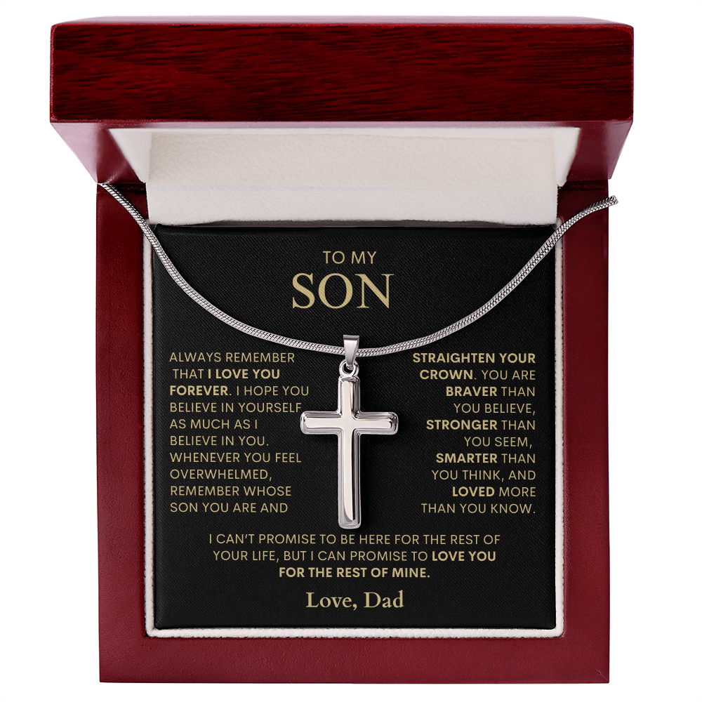 Son - Always Remember | Artisan Cross Necklace - Bill and Dot's Finds