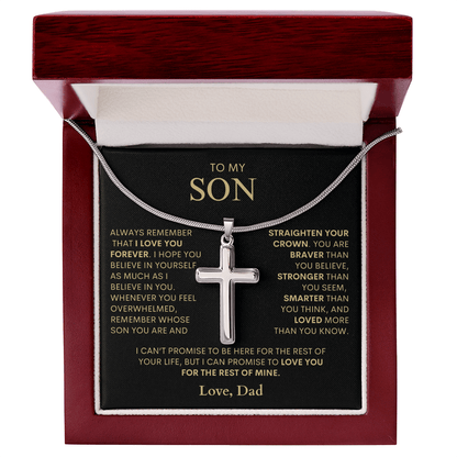 Son - Always Remember | Artisan Cross Necklace - Bill and Dot's Finds