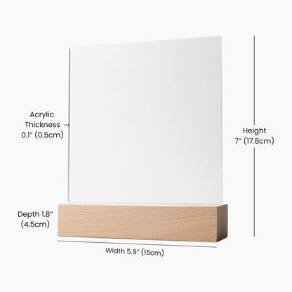 "To My Daughter" Heartfelt LED Acrylic Plaque with Wooden Base - Bill and Dot's Finds