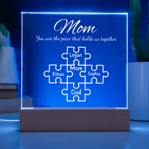 Customized Mom Puzzle Piece Sign