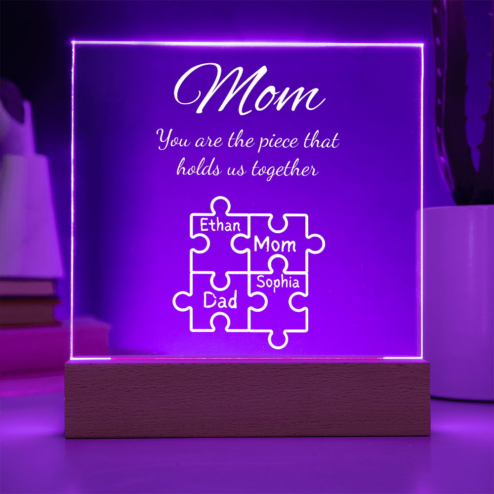 Customized Mom Puzzle Piece Sign