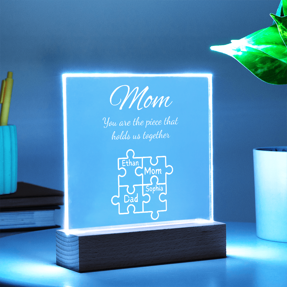 Customized Mom Puzzle Piece Sign