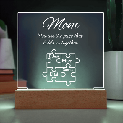 Customized Mom Puzzle Piece Sign
