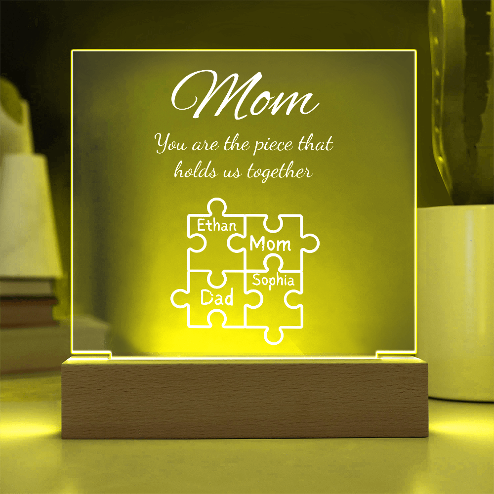 Customized Mom Puzzle Piece Sign
