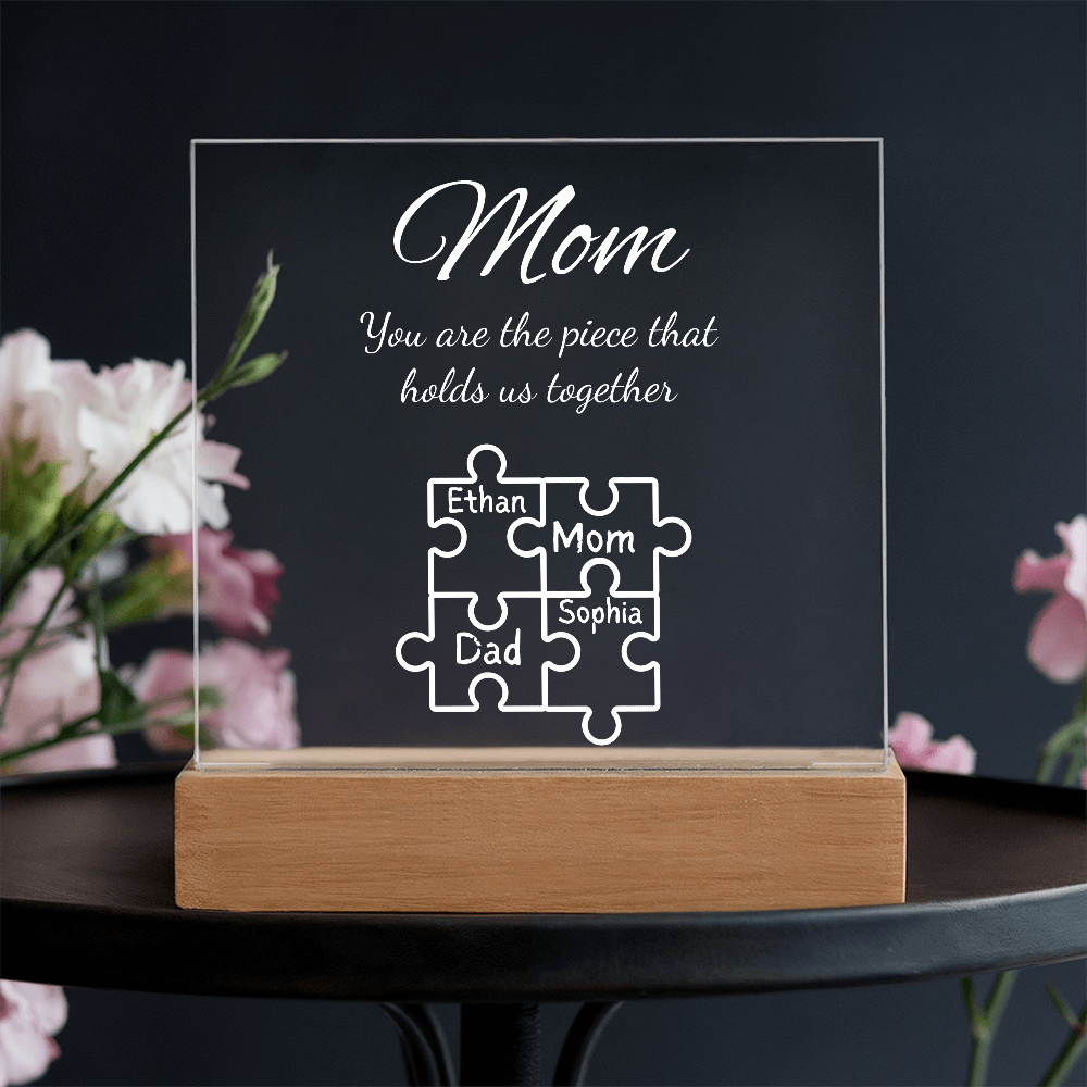 Customized Mom Puzzle Piece Sign