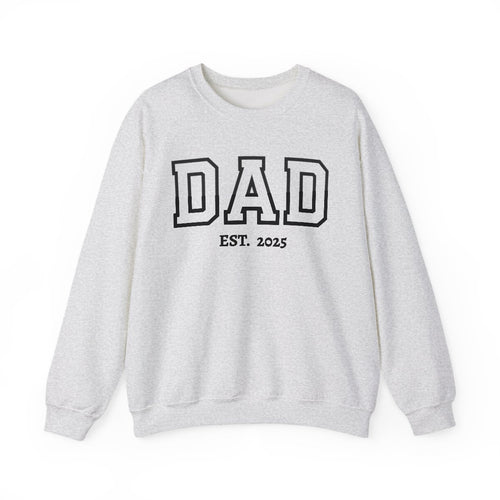 Personalized “DAD” Crewneck Sweatshirt – Custom Year &amp; Names on Sleeve