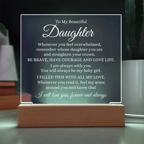 To My Beautiful Daughter | Acrylic Lamp